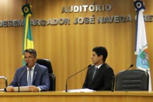O corregedor-geral da Justiça, desembargador Claudio de Mello Tavares, e o juiz auxiliar da CGJ Afonso Henrique Barbosa