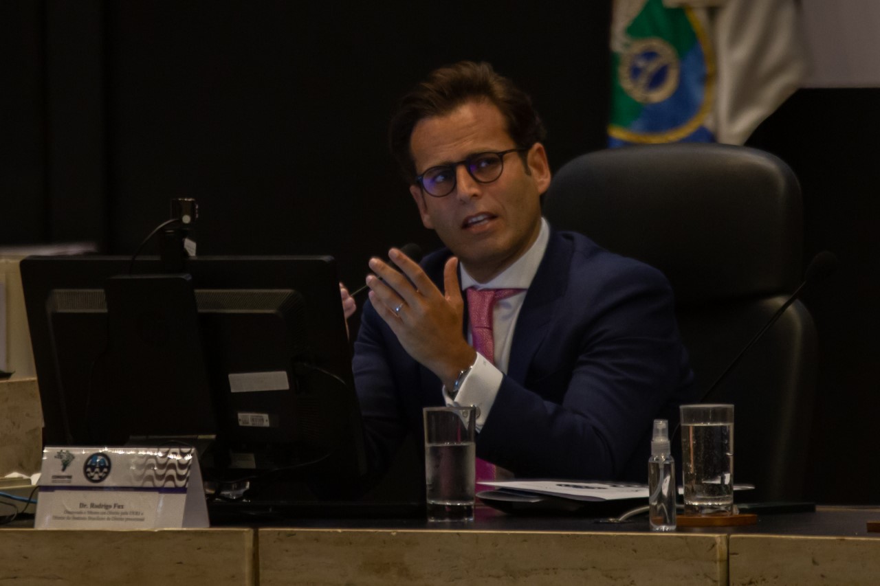 Em sua fala, o advogado Rodrigo Fux parabenizou a atuação dos magistrados 