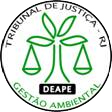 Logotipo da Gestão Ambiental - Imagem circular comuma balança em forma de árvore