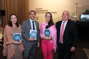 Juíza Auxiliar da Corregedoria, Simone de  Araújo Rolim, Juiz Auxiliar da Corregedoria, Bruno Monteiro Ruliére, Juíza Auxiliar da Corregedoria,  Daniela Bandeira de Freitas e o Juiz Auxiliar da Corregedoria, Rafael Estrela Nóbrega