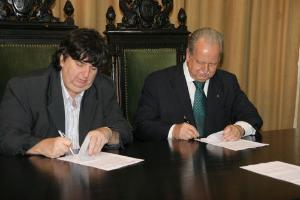 Presidente do Detran, Antônio Francisco Netisco Neto,  e presidente do TJRJ, desembargador José Carlos  Schmidt Murta Ribeiro, assinam convênio para agilizar acesso a dados