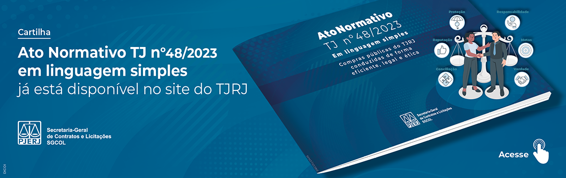 Cartilha Ato Normativo TJ nº48/2023 em linguagem simples já está disponível no site do TJRJ