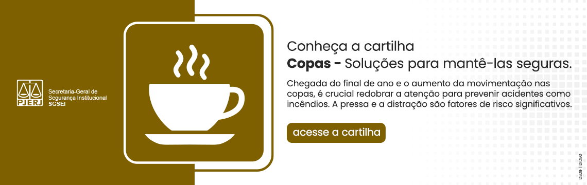 Conheça a cartilha Copas – Soluções para mantê-las seguras. Chegada do final de ano e o aumento da movimentação nas copas, é crucial redobrar a atenção para prevenir acidentes como incêndios. A pressa e a distração são fatores de risco significativos. acesse a cartilha