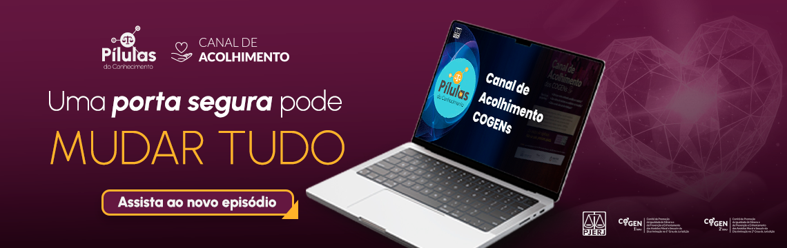 imagem - Pílulas do Conhecimento - Canal de Acolhimento COGENs - Uma porta segura pode MUDAR TUDO - Assista ao novo episódio