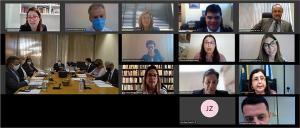Participaram por videoconferência os juízes dirigentes dos NURs: Adriana Mello, Ana Paula Chini, Marcelo Machado da Costa, Mafalda Lucchese, Diego Ziemieck, Wycliffe Couto, Rafael Carneiro, Carlos Manuel do Souto, Fernanda Sepúlveda, Leidejane Chieza, Fábio Costa Soares, Denise Capiberibe, Juliana Kalichsztein