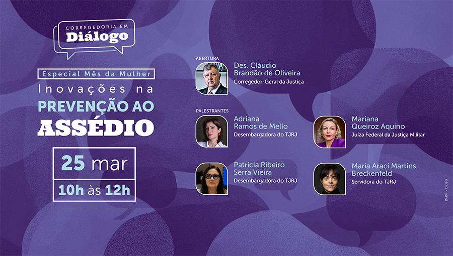 CGJ promoverá debate sobre prevenção ao assédio