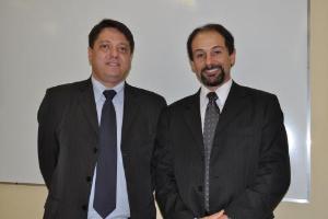 Felippe Scarpa, Diretor-Geral da DGFEX e Dr. Sérgio Ricardo de Arruda Fernandes, Juiz Auxiliar da CGJ.