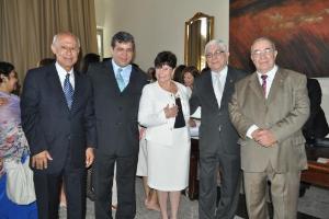 O Des. José Mota Filho, o Juiz Marcelo Castro Anátocles, a Des. Marilene Melo Alves, o Corregedor-Geral Des. Azevedo Pinto e o Des. Antônio Izaias da Costa Abreu.