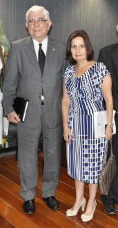 O Des. Azevedo Pinto, Corregedor-Geral e Martha Rocha, Chefe da Polícia Civil.