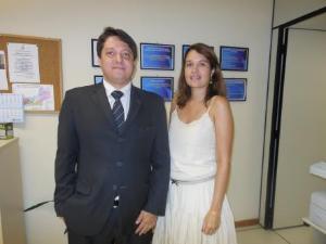 O Diretor-Geral da DGFEX, Felippe Scarpa e a Diretora da DIFEX, Maria Angélica Saraiva.