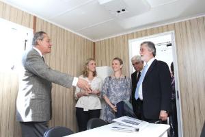 O Presidente Manoel Alberto, o Corregedor Azevedo Pinto, a Desembargadora Cristina Gaulia e o Presidente da Firjan Eduardo Vieira.