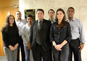 A equipe da DGFEX: Raisa Rafael, Alexander Gonçalves, o jovem Emerson de Freitas (projeto Justiça para os Jovens), Luiz Fernando Bersot, Felippe Scarpa (Diretor), Fernanda Fernandes Pinheiro e Marcos Lopes Fernandes.