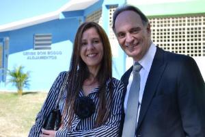 A Juíza Auxiliar da Corregedoria Geral da Justiça, Dra. Adriana Lopes Moutinho, e o Juiz da Vara da Infância e Juventude da Comarca da Capital, Dr. Marcius da Costa Ferreira.