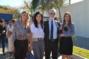 O Presidente do TJ, Des. Manoel Alberto Rêbelo dos Santos, com as Juízas Michele Pestana, Cristina Lajchter e Adriana Moutinho.