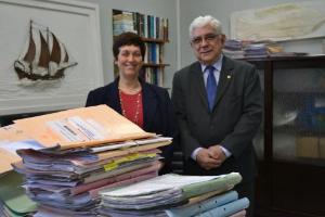 A Juíza Dirigente do Fórum, Dra. Regina Célia Morais de Freitas, e o Corregedor Geral da Justiça, Des. Antonio José Azevedo Pinto.
