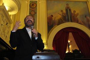 O palestrante Mário Chagas, professor da Escola de Museologia da UNIRIO.