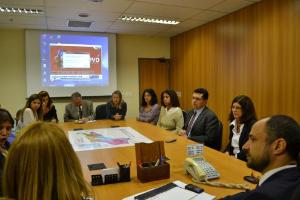 Lindinalva Aguiar Pavanelli, Diretora do Departamento de Suporte Operacional; Maria Cristina Ferreira, RDS do DESOP; Jaqueline Branco Ferreira, da DIPES; Carlos Augusto de Almeida Pavanelli, Diretor da Divisão de Pessoal; Sandra Pinto Levy, Diretora da DIATI; Suely Fahhan de Castro Caiado, da DICIN; Amanda Costa, RDS da DICIN; Jobson Nascimento Pereira, Diretor da DICIN e Cleisa Maria Cantuaria, da DGADM.