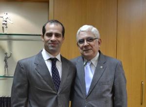 O Corregedor ao lado do Sub-Secretário de Saúde, Pedro Palheiro.