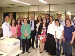A Diretora Geral da DGFAJ, Daniela Gonçalves, o Diretor Paulo Pacheco e a equipe da DGFAJ