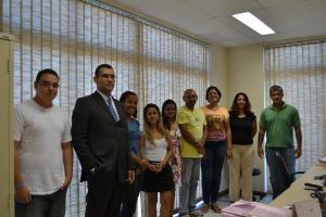 O Chefe de Gabinete da CGJ, Geraldo Aymoré Junior, e parte da equipe da 2° Vara Criminal de Cabo Frio
