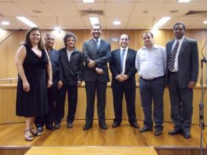 Integrantes do Coral do TRT, Geraldo Aymoré, Miguel Braga, Miguel Torres e Adonai