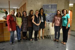 A equipe da Secretaria de Comissão para Erradicação do Sub-Registro da CGJ