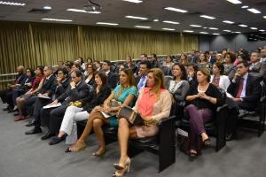 Na plateia, os magistrados que prestigiaram o encontro.