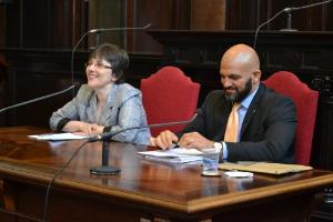 A Desembargadora Ana Maria Pereira de Oliveira e o Juiz Auxiliar da Corregedoria Geral da Justiça, Dr. Paulo Jangutta.