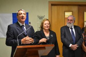 O Juiz Flávio Citro, a Presidente Desembargadora Leila Mariano e o Corregedor Geral da Justiça Desembargador Valmir de Oliveira Silva