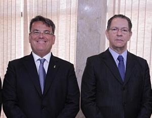 O desembargador Claudio de Mello Tavares e o ministro João Otávio de Noronha