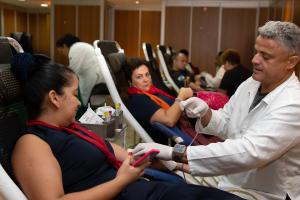 A campanha coletou 98 bolsas de sangue e  fez 120 cadastros