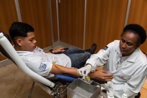 Profissionais do Hemorio auxiliaram na coleta de sangue feita no Tribunal de Justiça