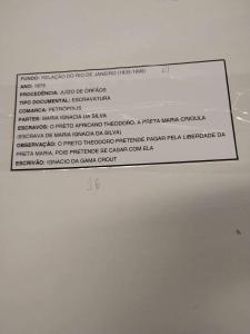 Capa do processo do preto africano Theodoro, que pretendia pagar pela liberdade da escrava Maria