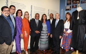 Marco Antonio Vianna, Chefe de Serviço SEAMI, Sergio Ricardo Von Sydon, Chefe de Serviço SEAGC, Siléa Macieira, Diretora do Museu da Justiça, Ana Paula Delgado, Diretora DECCO, Maurício Vianna Ferreira Junior,  diretor do Museu Imperial, Jacqueline Leite Vianna, Secretária-geral SGADM, Gilmar de Almeida, Chefe SEATA, Des. Ricardo Rodrigues Cardoso, Presidente do TJRJ e Renata Guarino Martins, Juíza-Auxiliar da Presidência.