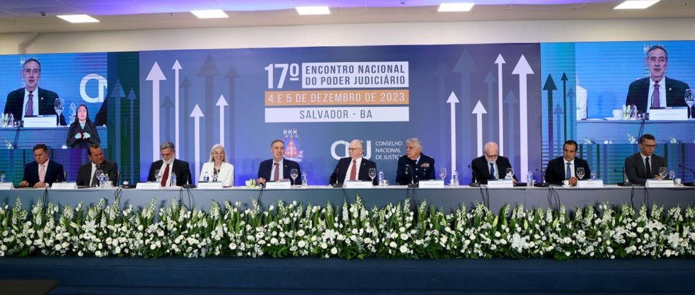 O presidente do STF, ministro Luís Roberto Barroso, abre o 17º Encontro Nacional do Poder Judiciário em Salvador