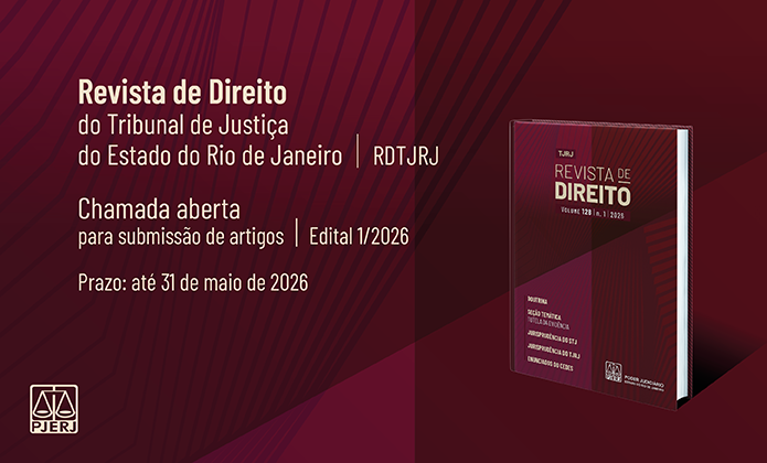 imagem - Aberta a chamada de artigos para a Revista de Direito do Tribunal de Justiça do Estado do Rio de Janeiro