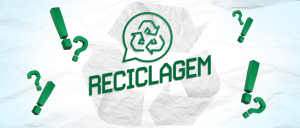 Imagem com o símbolo de reciclagem.