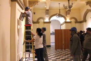 Montagem da Exposição Aguas de Março