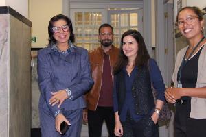 Siléa Macieira e a Desa. Renata França e a equipe do educativo do Museu