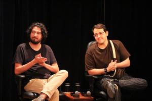 O cineasta Leonardo Martinelli e o produtor Rafael Texeira