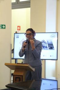 Siléa Macieira, diretora do Museu da Justiça, faz a abertura do evento.