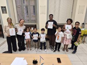 Após a visita as crianças foram convidadas para um oficina com o Educativo do Museu.