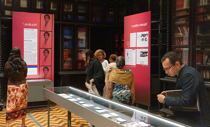 Imagem de uma das salas da exposição no Museu da Justiça 