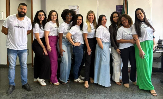 Equipe do I Juizado de Violência Doméstica e Familiar contra a Mulher e Especial Criminal de São João de Meriti realiza encontro para marcar início da Semana da Justiça pela Paz em Casa&nbsp;