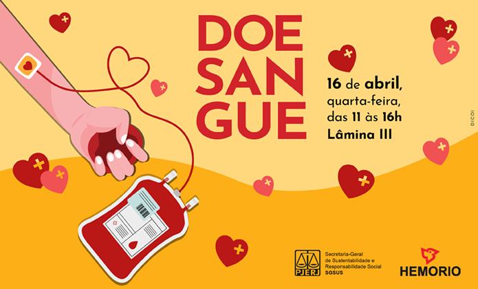 Arte da campanha de Doação de Sangue 