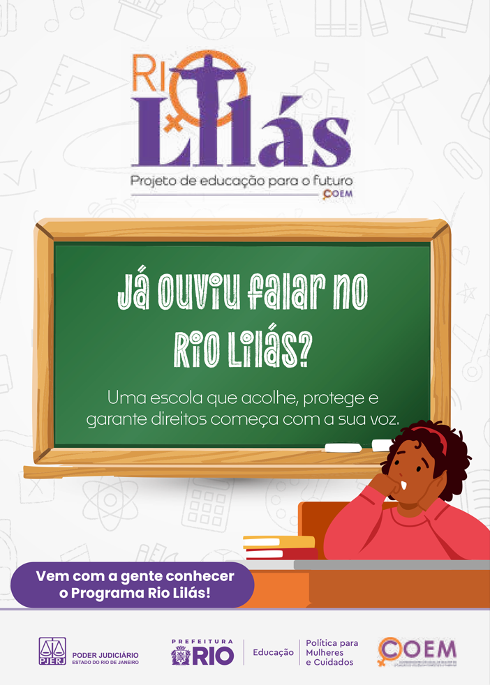 Capa do Folder dos Alunoos - Programa Rio Lilás. clique e acesse