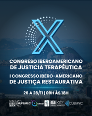  X congreso iberoamericano de justicia terapéutica e I congresso ibero-americano de justiça restaurativa: Datas:  26 a 28 de Novembro Horário: 09h às 18h  Local: Auditório Desembargador Antonio Carlos Amorim  Endereço: Avenida Erasmo Braga, N° 115, 4° andar, Palácio da Justiça, Centro, Rio de Janeiro  Preço: Gratuito  Link de inscrição: https://www.even3.com.br/congresoiberoamericanodejusticiaterapeutica-566005