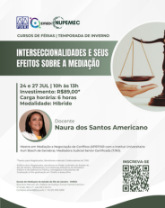 CURSO DE QUALIFICAÇÃO: INTERSECCIONALIDADES E SEUS EFEITOS SOBRE A MEDIAÇÃO