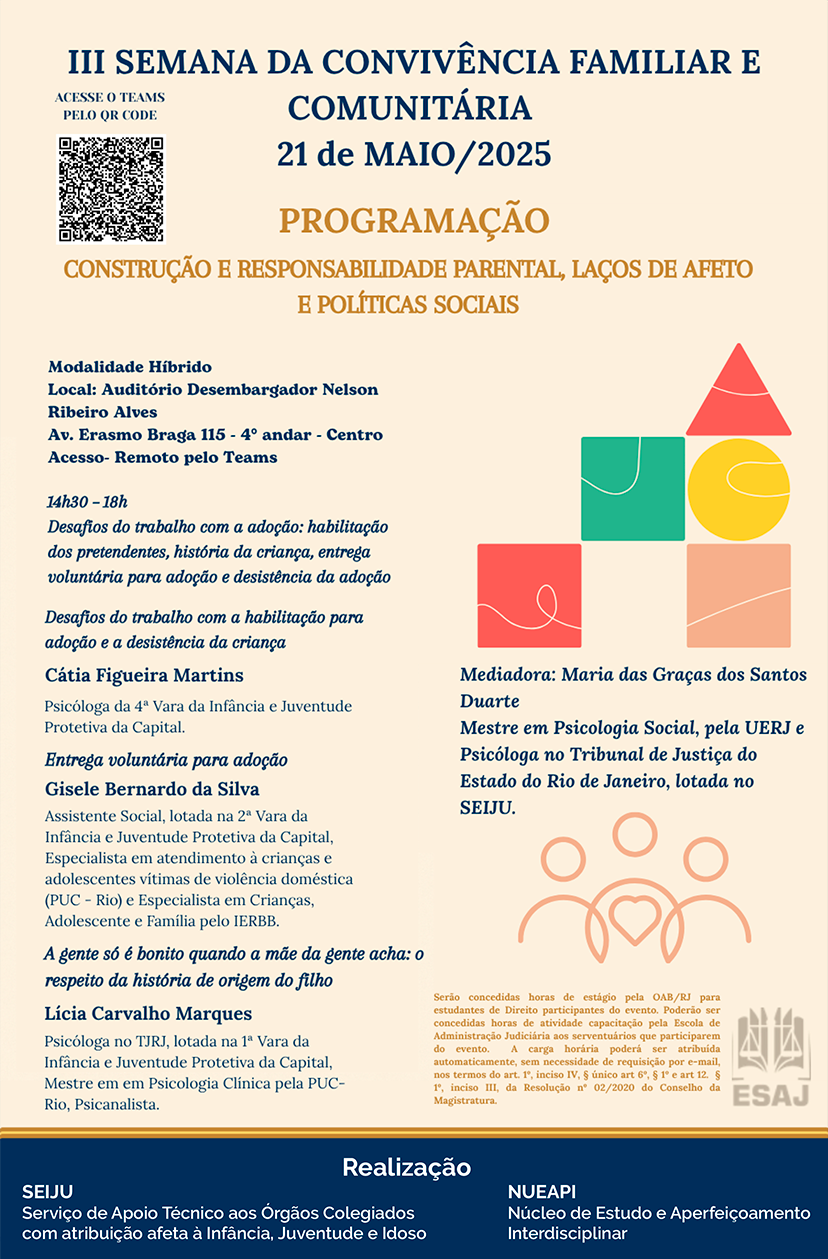 III Semana da Convivência Familiar e Comunitároa 21 de maio de 2025